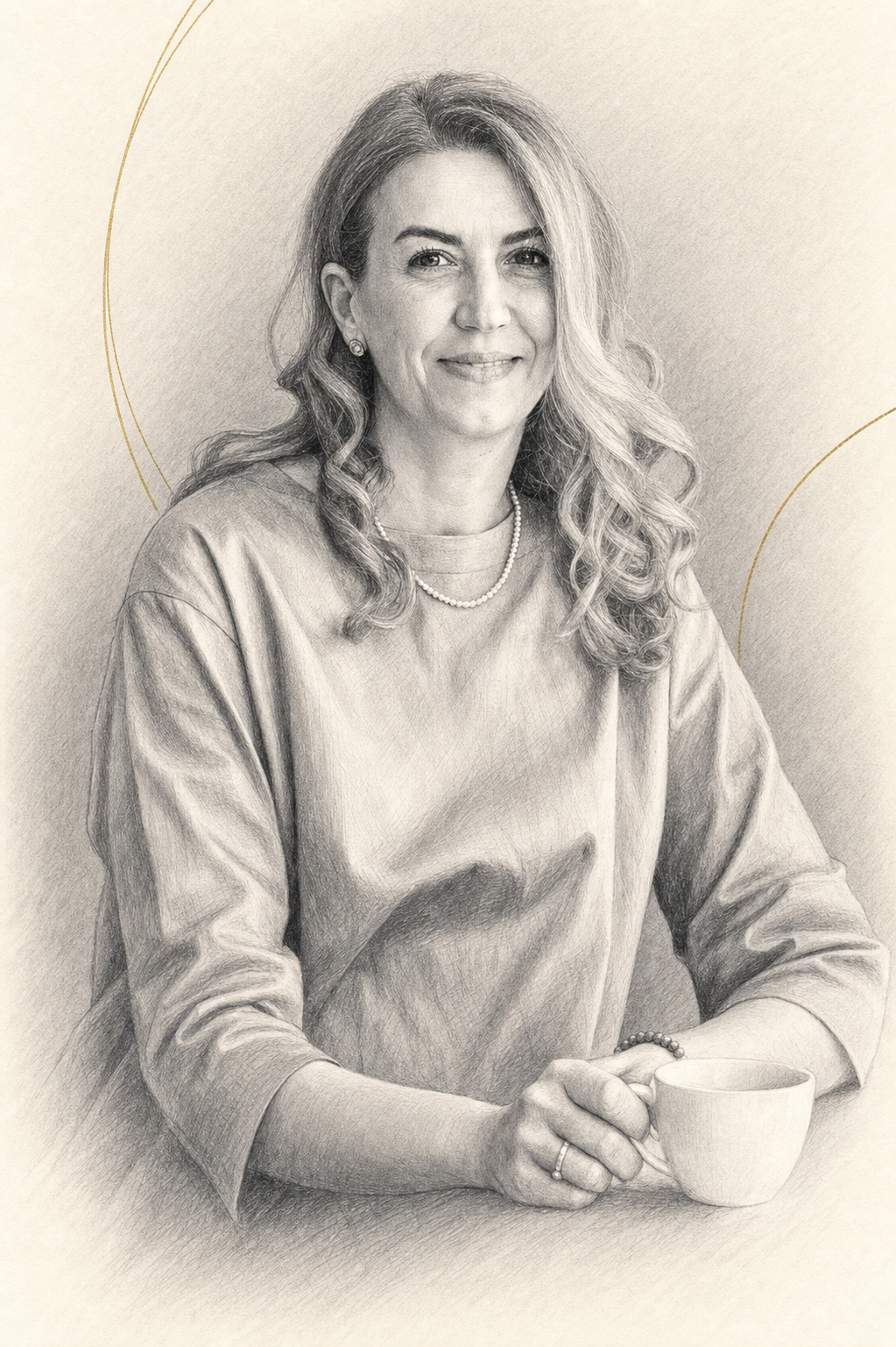 Portret schițat al Suzanei Stamatie