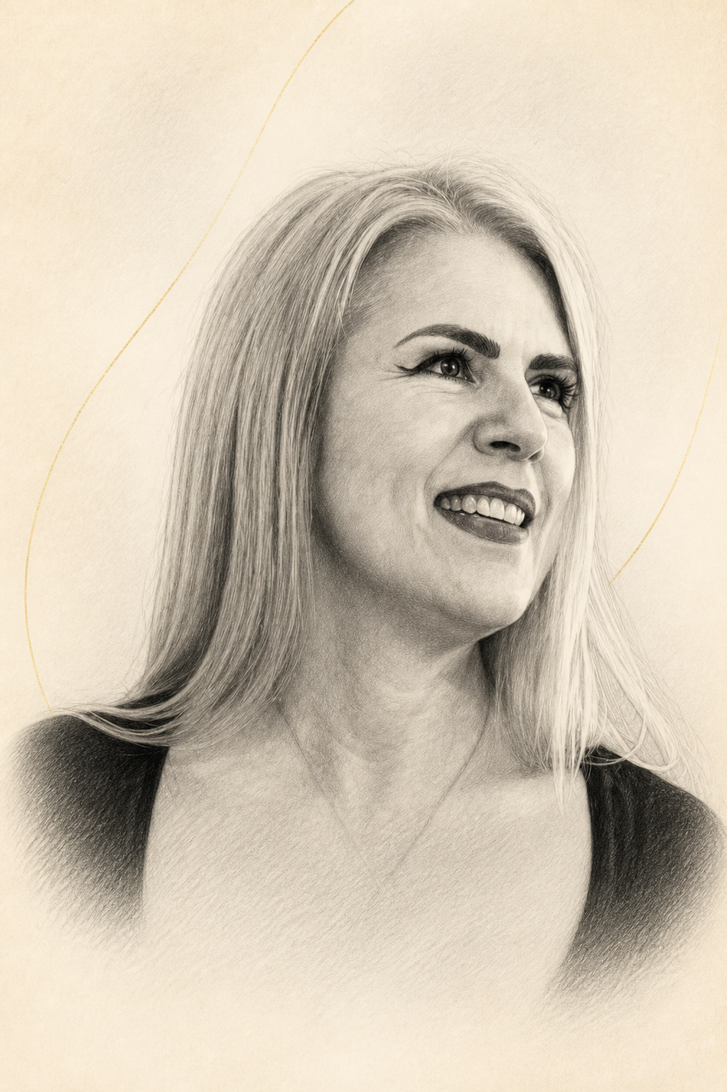 Portret schițat al Annei-Marie Teodorescu