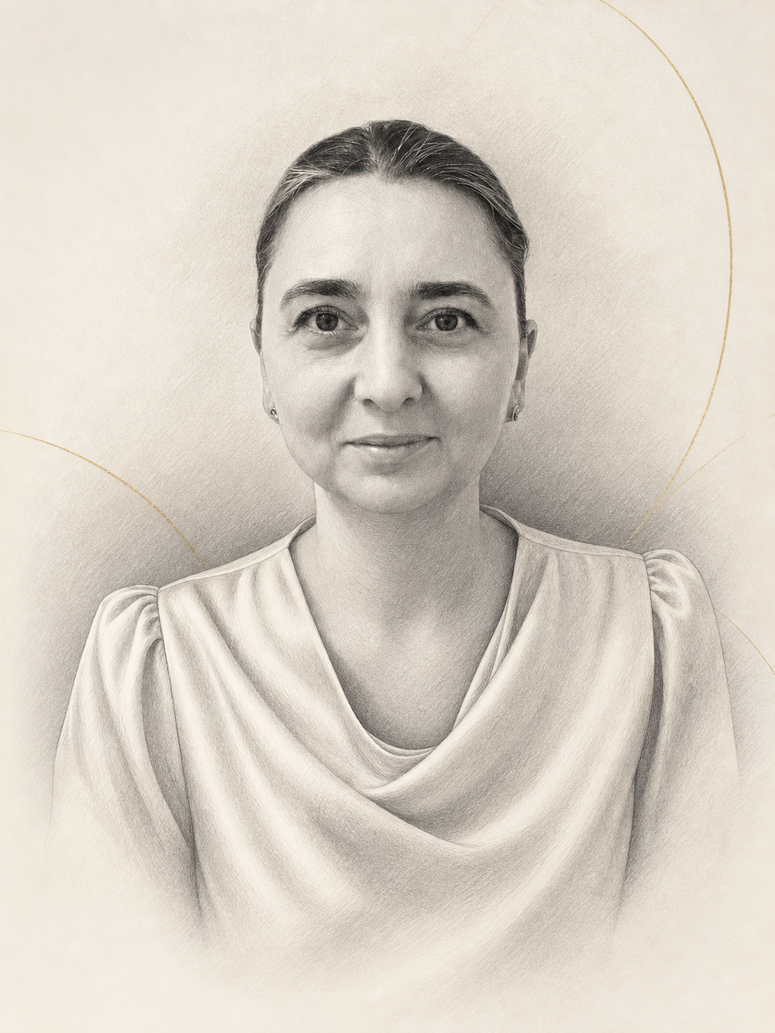 Portret schițat al Mirei Iordache
